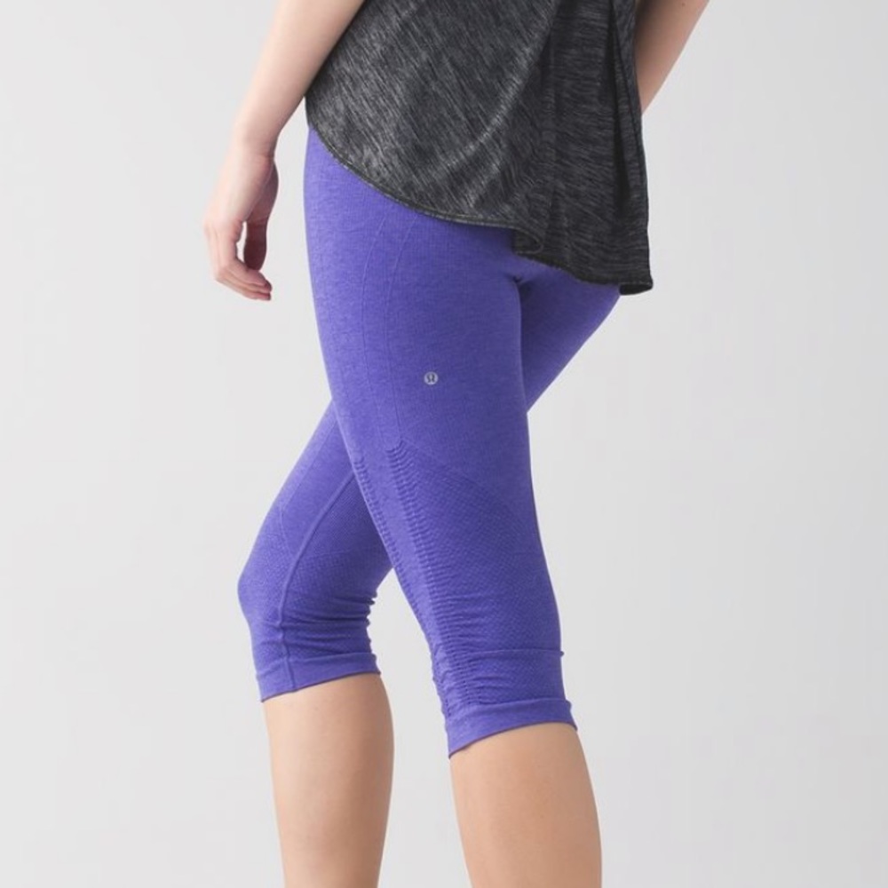 NWT Lululemon In The Flow Crop II Heathered Purple